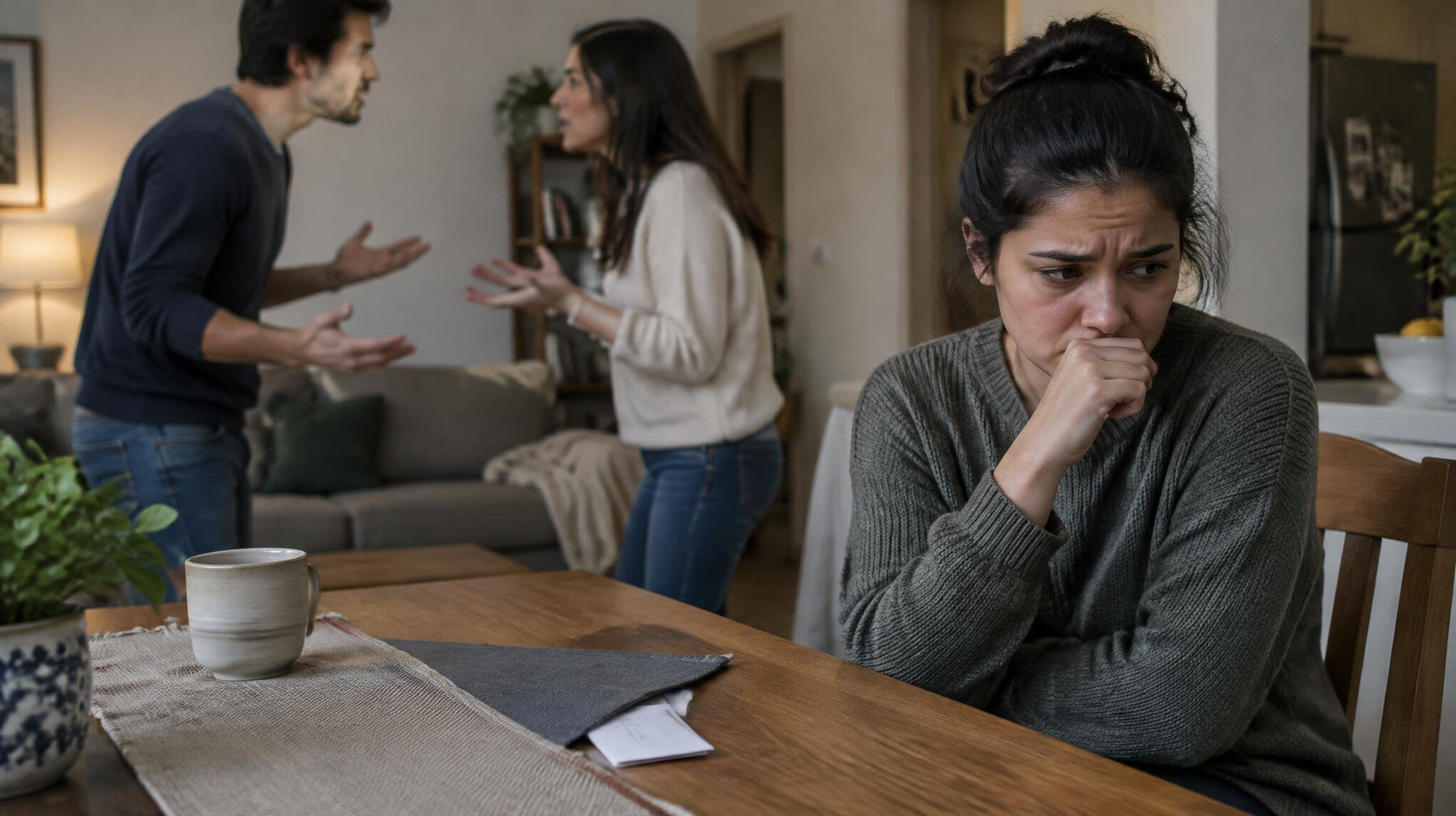 couple arguing at home