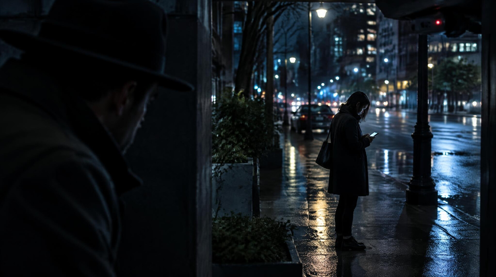 detective watching from distance